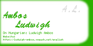 ambos ludwigh business card